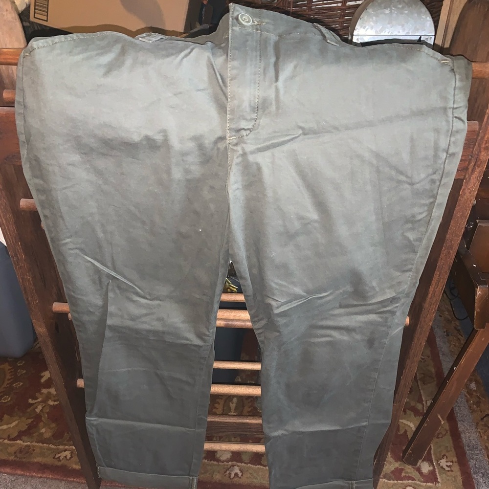 Lee brand, green khaki pants